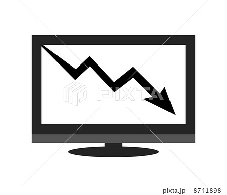 テレビに映るグラフ 8741898