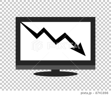 テレビに映るグラフ 8741898