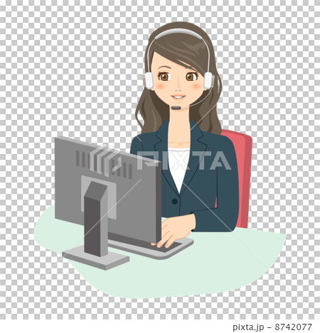 Call center ladies - Stock Illustration [8742077] - PIXTA