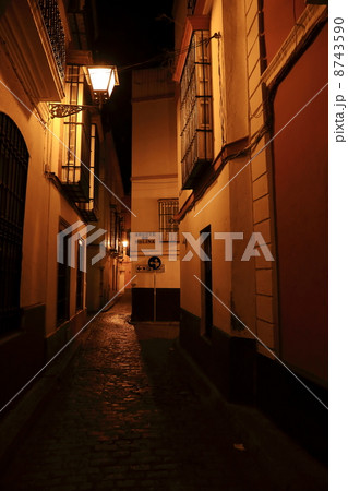 スペイン、セビリヤの路地の風景 スペイン、セビリヤの路地の風景 8743590