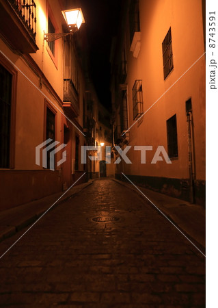 スペイン、セビリヤの路地の風景 8743591