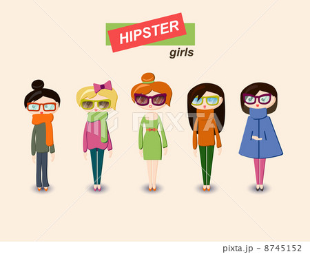 Hipster girls fashion set 8745152