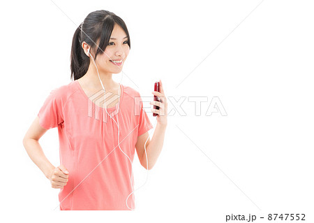 スポーツウーマン 白バックイメージ スポーツウーマン 白バックイメージ 8747552