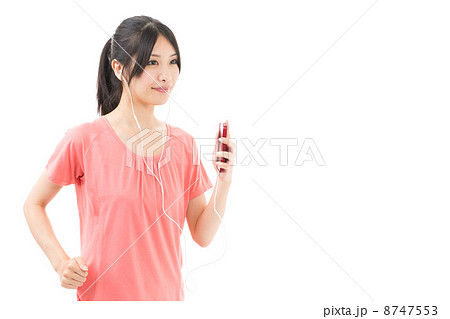 スポーツウーマン 白バックイメージ スポーツウーマン 白バックイメージ 8747553