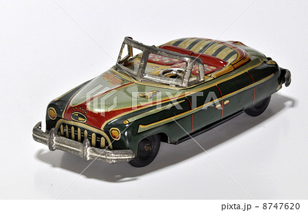 昭和30年代のブリキのおもちゃ アメリカンオープンカーの写真素材