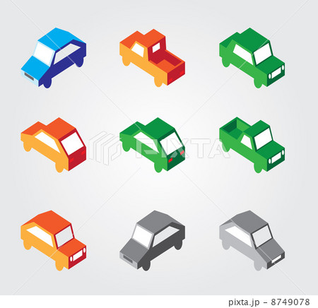 Simple web icon in vector: isometric transport 8749078