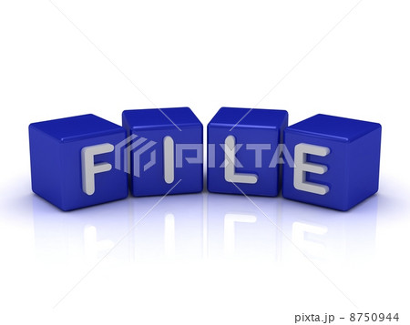FILE word on blue cubes FILE word on blue cubes 8750944