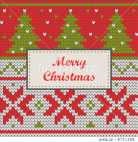 Xmas ornaments - seamless knitted background 8751396