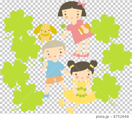 四葉三葉草和兒童 四葉三葉草和兒童 8752648