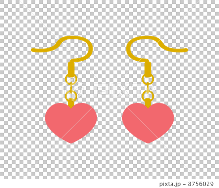 Heart Earrings Stock Illustration