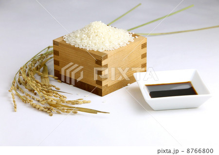 稲穂　一合枡の米　醤油　横 8766800