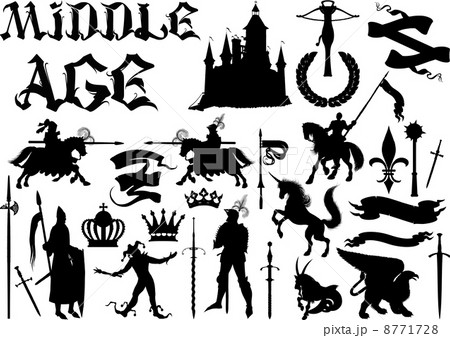silhouettes and icons on the medieval theme silhouettes and icons on the medieval theme 8771728