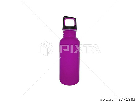 Aluminium purple flask isolated on white background 8771883