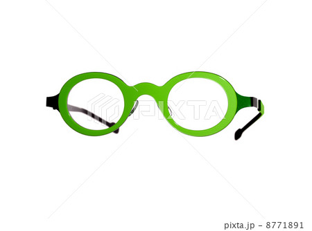 green vintage glasses isolated on white background 8771891