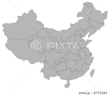 中国の地図のイラスト素材