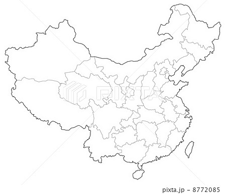 中国の地図のイラスト素材 8772085 Pixta