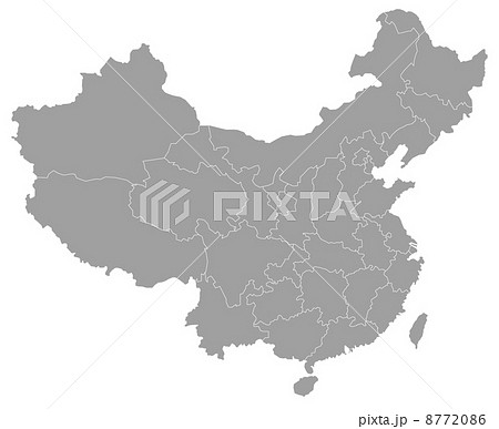 中国の地図のイラスト素材