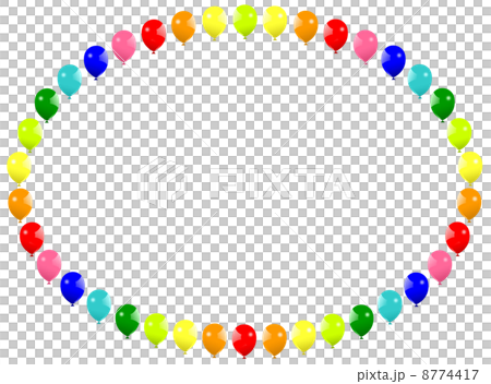 風船楕円枠 8774417