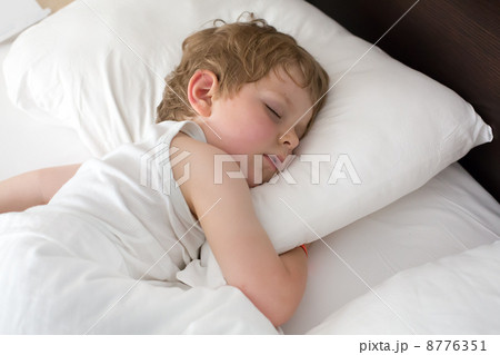 Little sweet toddler boy sleeping in his bed Little sweet toddler boy sleeping in his bed 8776351