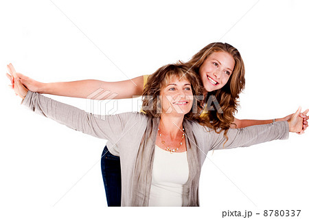 Mature mother with her daughter, indoors 8780337