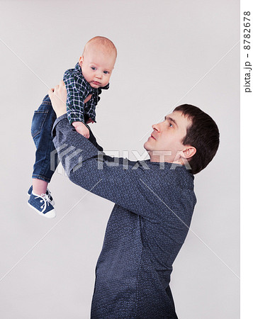 Portrait of father with his baby boy 7 Portrait of father with his baby boy 7 8782678