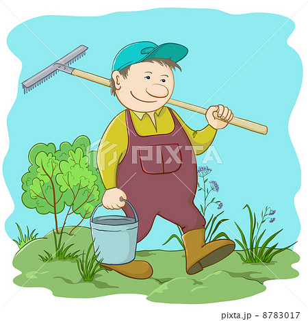 Man gardener in a garden Man gardener in a garden 8783017