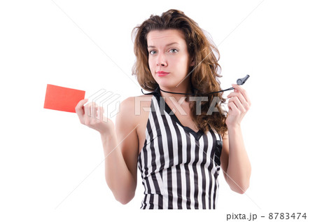 Woman judge isolated on the white 8783474