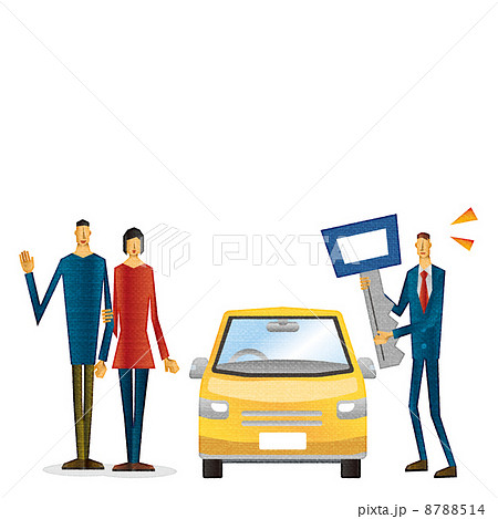 夫婦　カップル　車　自動車　乗車　 8788514
