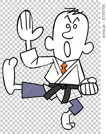 A businessman wearing Karate A businessman wearing Karate 8789708