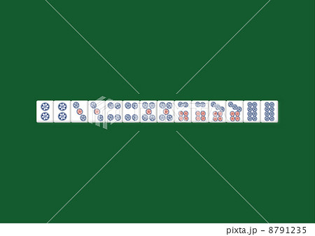 麻雀牌 役満 大車輪 ピンズのイラスト素材
