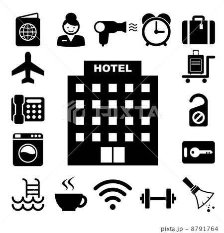 Hotel And Travel Icon Setのイラスト素材