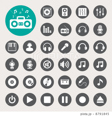 Music icon set 8791845