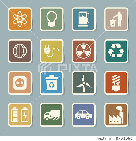 Eco energy icons set. 8791960