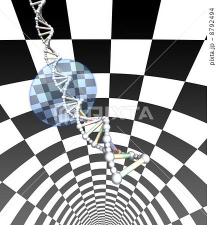 レンズを通るDNA・遺伝子配列のイメージ 8792494