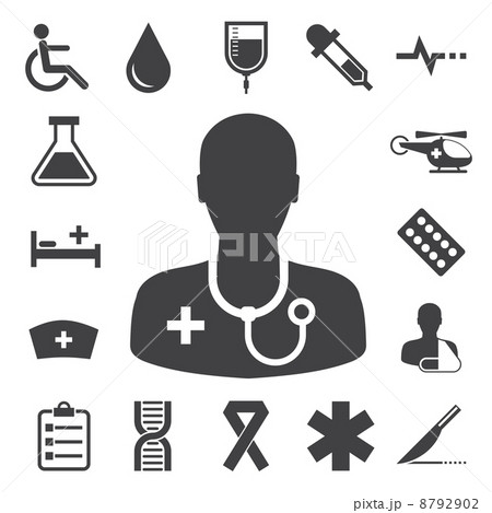Medical icons set, . Illustration Medical icons set, . Illustration 8792902