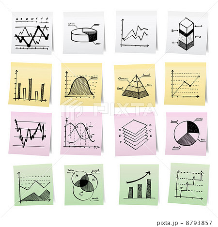 Hand draw cartoon on paper note stickers. Hand draw cartoon on paper note stickers. 8793857