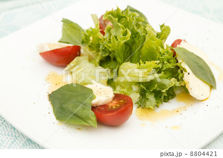 salad with mozzarella, tomatoes and basil salad with mozzarella, tomatoes and basil 8804421