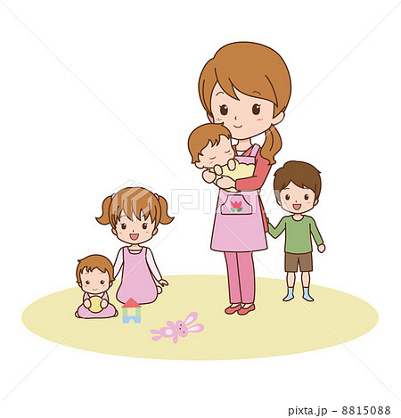 保母さん/園児 8815088