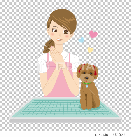 ペットと女性スタッフ ペットと女性スタッフ 8815851