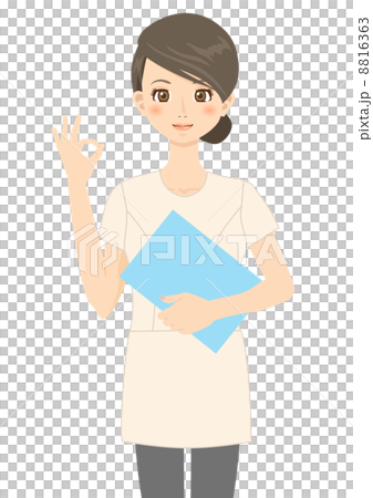 OKする女性スタッフ 8816363