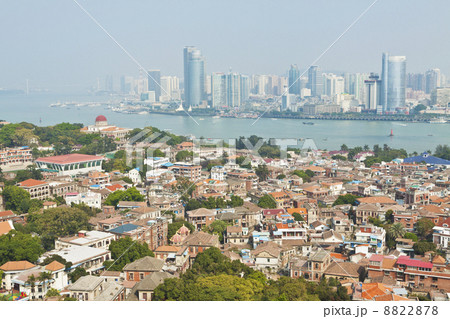 Xiamen view from Gulangyu Island, China. Xiamen view from Gulangyu Island, China. 8822878