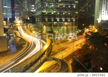 Urban landscape in Hong Kong at night 8823482