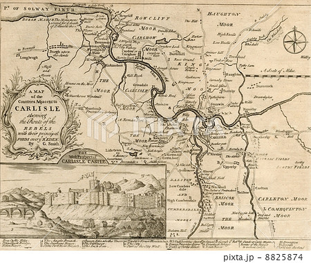 古地図 カーライル イギリス の写真素材