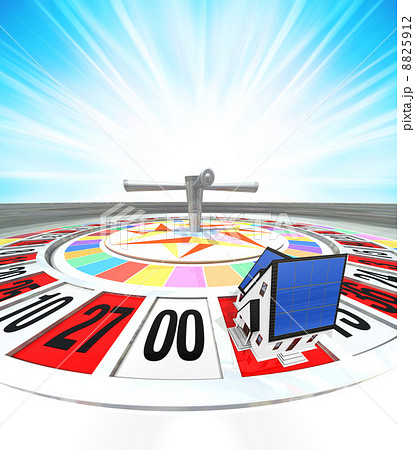 運命を占うルーレットと住宅 運命を占うルーレットと住宅 8825912