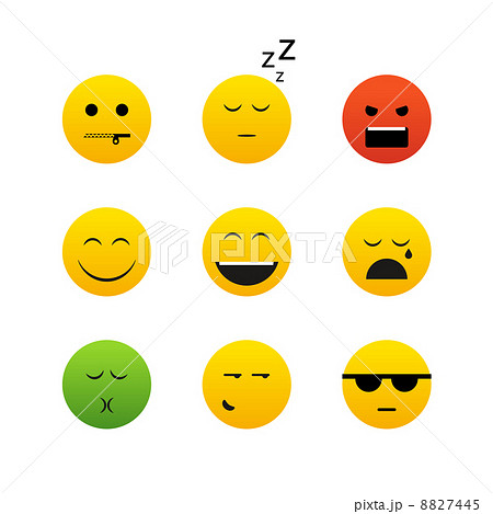 Collection of different emotion faces 8827445