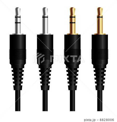 audio jack connector Silver gold 8828006