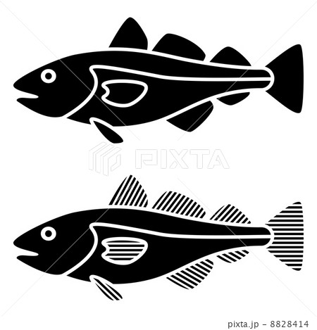 black cod fish silhouettes 8828414