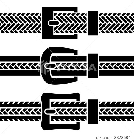 buckle braided belt black symbols 8828604