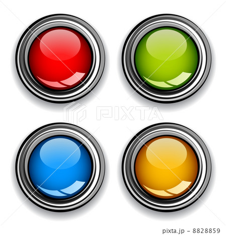 blank chrome glossy buttons 8828859
