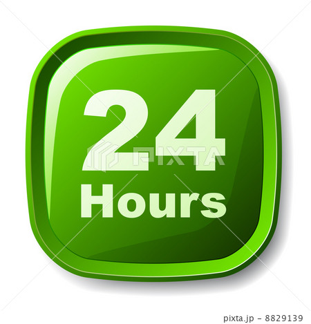 green 24 hours button 8829139